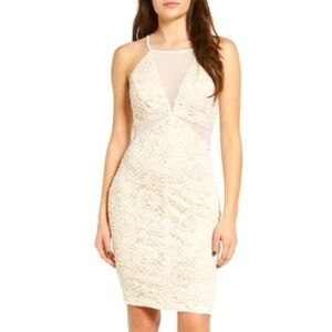 Love, Nickie Lew Lace Bodycon Midi Dress